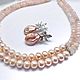 Necklace with morganite and pearls ' Dawn». Necklace. Magical Beauty Gems. Online shopping on My Livemaster.  Фото №2