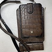 Сумки и аксессуары handmade. Livemaster - original item Crocodile leather accessory 