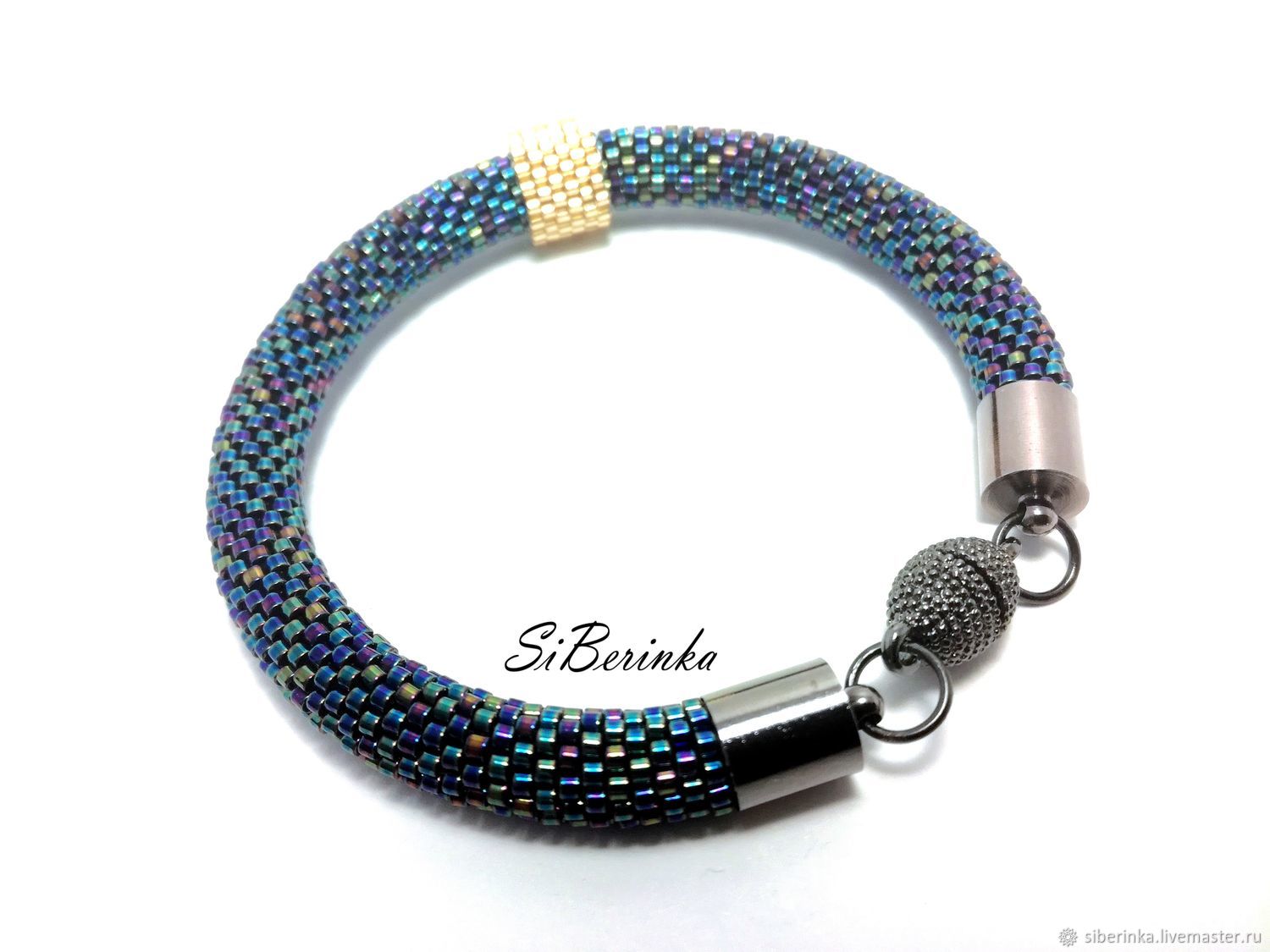 Bead crochet bracelet "Star Kaleidoscope", Braided bracelet, Divnogorsk,  Фото №1