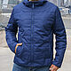 Men's spring jacket, short quilted blue jacket with sintepon. Mens outerwear. Lara (EnigmaStyle). My Livemaster. Фото №4