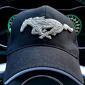 Аксессуары handmade. Livemaster - original item Baseball cap with the Mustang logo. Handmade.