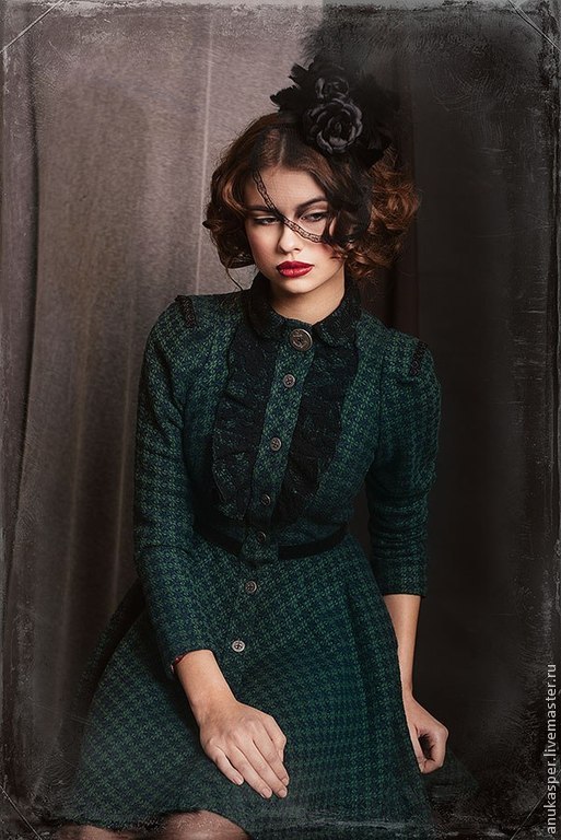 Платье-плащ "Зеленая задумчивость" – заказать на Ярмарке Мастеров ...