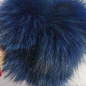 Материалы для творчества handmade. Livemaster - original item Pom-poms: Blue raccoon. Handmade.