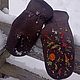 Варежки с вышивкой. Это просто праздник какой-то !!!. Варежки. Художник Наталья Мигурская. Интернет-магазин Ярмарка Мастеров.  Фото №2