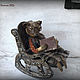 Дремлющий мышонок в кресле-качалке. Чердачная кукла. Мир кукол Лоры Пинтсон. Интернет-магазин Ярмарка Мастеров.  Фото №2