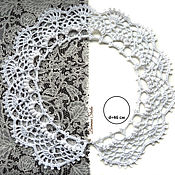 Аксессуары handmade. Livemaster - original item Collar 46 cm white female lace removable on dress. Handmade.