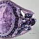 Lavender bracelet with charoite stone and Swarovski crystals. Cuff bracelet. Elena Potsepnya Jewelry. My Livemaster. Фото №8