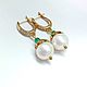 Order Bracelet and earrings made of natural pearls and chrysoprase. Magical Beauty Gems. Livemaster. . Necklace Фото №3