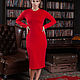 Red SCANDINAVIAN women's dress with 40-48/50p. Warm!. Dresses. BRAGUTSA. My Livemaster. Фото №6
