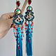 Earrings-brushes ' Fairy Feather'. Tassel earrings. elenshabaev (elenshabaev). Online shopping on My Livemaster.  Фото №2