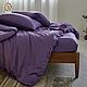 Tencel bed linen purple with a sheet, Bedding sets, Cheboksary,  Фото №1