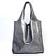 Silver satchel Bag silver leather bag shopper Bag t-shirt Bag, Sacks, Moscow,  Фото №1