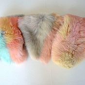 Материалы для творчества handmade. Livemaster - original item Natural fur - Pastel pink Toscana (3 cuts). Handmade.