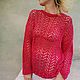 100% silk sweater with long sleeves. Jumpers. svetlana-sayapina. Online shopping on My Livemaster.  Фото №2