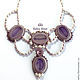 Колье ''Primavera''. Колье. ***Amethyst *** (Галина Гураль). Ярмарка Мастеров.  Фото №4