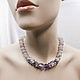 Silver necklace Mauve Silver 925 Agate Pearl Ametrine, Necklace, Moscow,  Фото №1