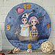 Home decor Clock Picture 'Two in a boat' Handmade. Watch. Simashkevich Svetlana ST. Online shopping on My Livemaster.  Фото №2