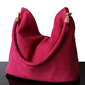 Сумки и аксессуары handmade. Livemaster - original item Bag: Bag made of genuine suede Magenta. Handmade.