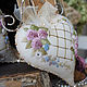 Interior heart pendant. Vintage. Embroidery Rococo, Pendants for pots, Myski,  Фото №1