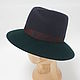Two-tone hat 'Michelle'. Graphite/Dark green. Hats1. Exclusive HATS. LANA ANISIMOVA.. My Livemaster. Фото №5
