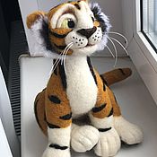 Куклы и игрушки handmade. Livemaster - original item felt toy: Tiger. Handmade.