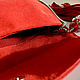Red suede clutch bag with a brush on the chain. Classic Bag. Inessa Tche. My Livemaster. Фото №5