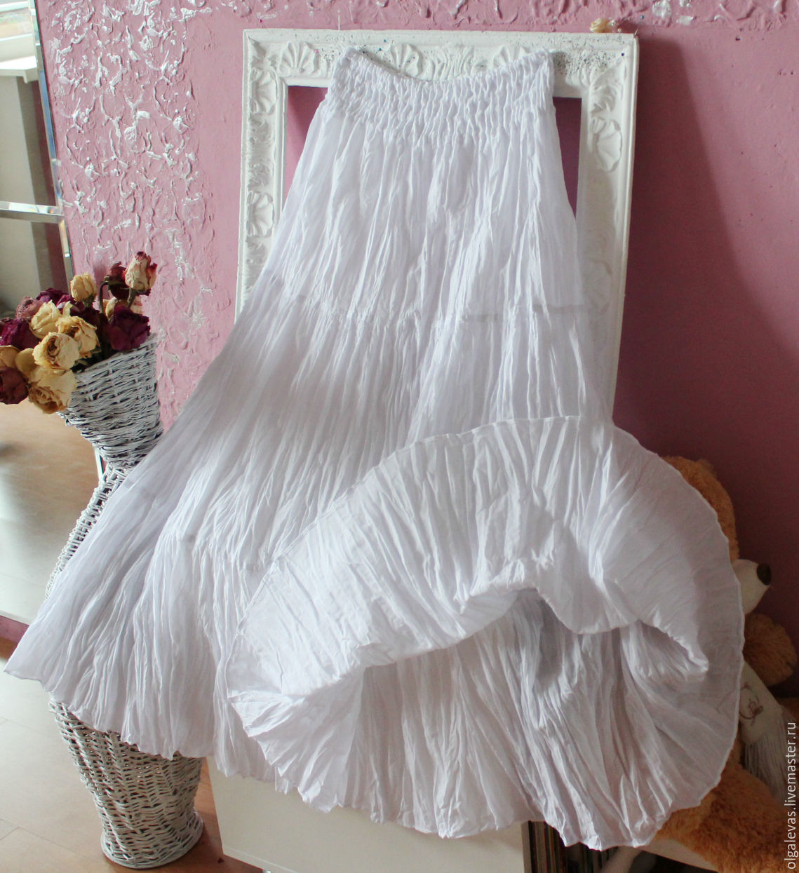 Юбка летняя длинная из батиста Белоснежка – заказать на Ярмарке ...