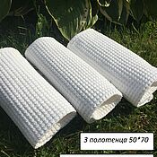 Для дома и интерьера handmade. Livemaster - original item Boiled cotton towels, set of 3 pcs. 50*70cm. Handmade.