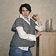 Объемный вязаный жилет. Жилеты. ShAmi_knitwear. Ярмарка Мастеров.  Фото №4