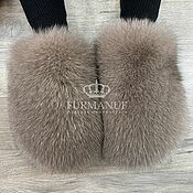 Аксессуары ручной работы. Ярмарка Мастеров - ручная работа Fluffy mittens made of natural fur. Handmade.