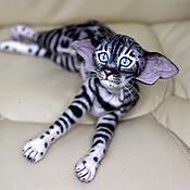 Куклы и игрушки handmade. Livemaster - original item Collectible toy Bengal cat. Handmade.