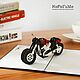 Motorcycle racing - 3D volumetric postcard, Cards, Moscow,  Фото №1