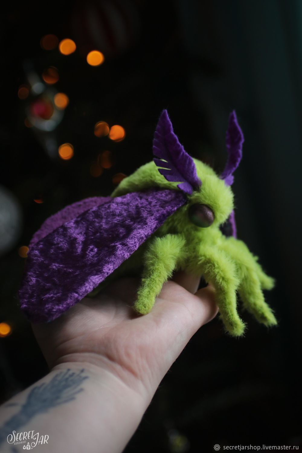 Textile moth with purple wings, Stuffed Toys, Moscow,  Фото №1