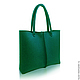 Сумка большая зеленая. Классическая сумка. KUZOR. Интернет-магазин Ярмарка Мастеров.  Фото №2