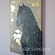 Art Nouveau interior painting Black horse and golden apples 50*70 cm. Pictures. Ulia Svetlaya (UliaSvetlaya). Online shopping on My Livemaster.  Фото №2