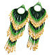 Order Earrings-brush: Beaded Earrings, Emerald Ring Earrings. natalelay (natalelay). Livemaster. . Tassel earrings Фото №3