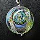  шар лэмпворк Две галактики. Серебро lampwork космос вселенная, Кулон, Москва,  Фото №1