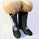 Felted boots with fringes of red Fox. Felt boots. wool gifts. Online shopping on My Livemaster.  Фото №2