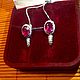 Серьги с природными рубинами и цирконами. Серьги классические. OLVIKSOL JEWELRY STORE. Ярмарка Мастеров.  Фото №6