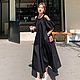 Длинные рукава, открытые плечи, халтерПлатье. Платья. Thebesttailor. Ярмарка Мастеров.  Фото №4