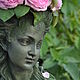 Bust vase Antique Girl Moss Aged Concrete vase-head. Figurines. Decor concrete Azov Garden. Online shopping on My Livemaster.  Фото №2