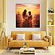 Order Painting Mother and Daughter. Sunset on the sea, seascape. Love picture. House of the Sun (irina-bast). Livemaster. . Pictures Фото №3