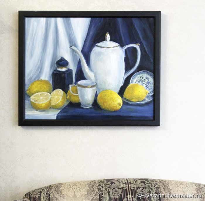 Oil painting. lemons – купить на Ярмарке Мастеров – 8OC3BCOM | Pictures ...