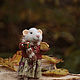 Заказать Валяная мышка девочка с пирогом. The Pumpkin Mouse (Ксения). Ярмарка Мастеров. . Войлочная игрушка Фото №3