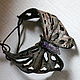 A leather bracelet with amethyst Butterfly, Bead bracelet, Chernomorskoe,  Фото №1