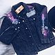 Order Custom jacket with Taylor Swift print. Customization painting of clothes. nataliadenimart. Livemaster. . Outerwear Jackets Фото №3