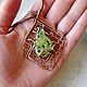 Copper pendant with coil wire wrap. Pendant. selenawirejewelry. My Livemaster. Фото №6