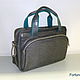 Leather bag ' Grey reptile', Classic Bag, St. Petersburg,  Фото №1