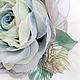 FABRIC FLOWERS. Chiffon rose brooch 'Spring-VII'', Brooches, Vidnoye,  Фото №1