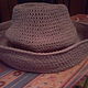 Шляпа летняя вязаная объёмная. Панамы. 'У Светланы'. Интернет-магазин Ярмарка Мастеров.  Фото №2